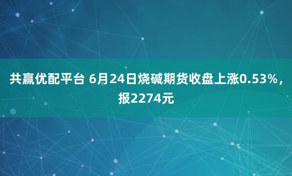 共赢优配平台 6月24日烧碱期货收盘上涨0.53%，报2274元