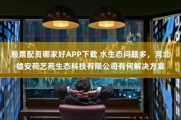 股票配资哪家好APP下载 水生态问题多，河北雄安荷艺苑生态科技有限公司有何解决方案